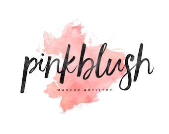Makeup Artist Logo / Watercolor Logo / Pink Logo / Calligraphy Logo / Cursive Logo / Photography Logo and Watermarks / Modern Logo Design