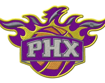 Phoenix Suns Embroidery Designs 3 Sizes Basketball Embroidery Designs PES Digital Machine Embroidery Instant Download