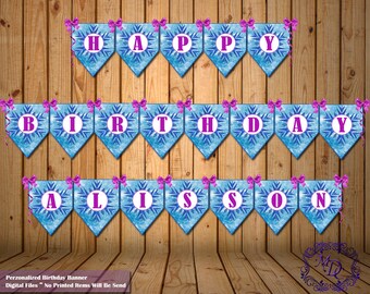 Frozen Birthday Banner.Frozen Party Banner.Frozen Personalized Banner.Frozen Party. Frozen Party Printable.Frozen Party Supplies.Party Decor