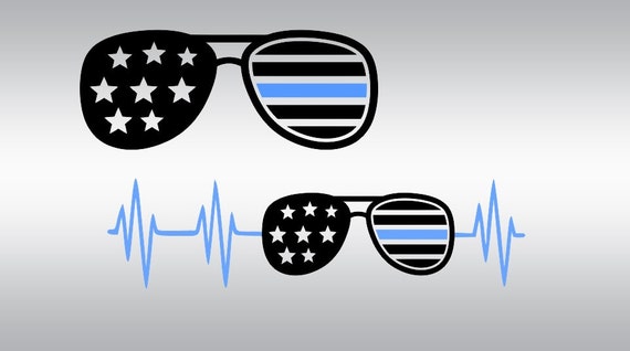 Download American flag sunglasses SVG Clipart Cut Files Silhouette