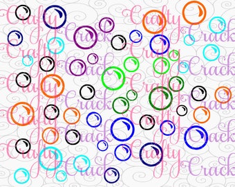 Outline of Bubbles SVG, DXF, PNG - Digital Download for Silhouette Studio, Cricut Design Space