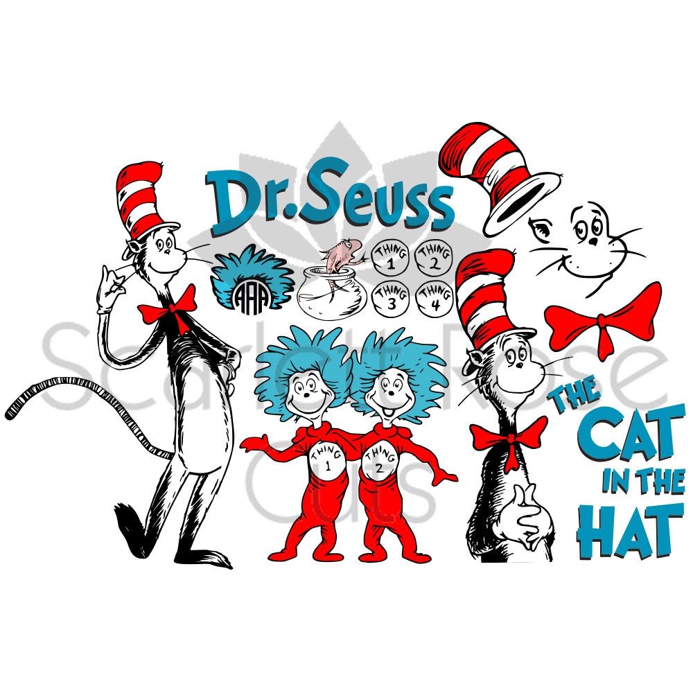 The Cat in the Hat Dr. Seuss SVG cut file by ScarlettRoseCuts