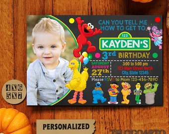 Sesame Street / Sesame Street Invitations / Sesame Street Invitation / Sesame Street Birthday Invitation / Sesame Street Party / Sesame