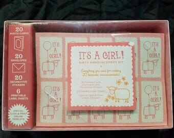 Birth Announcement Kit - "It's A Girl!"