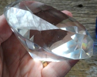 24% Lead Crystal Gem Ginormous 3" huge