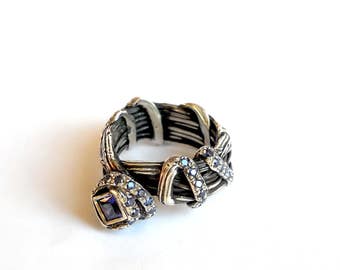 Ring-Sterling Silver Ring-Sterling Silver-silver 925-Cubic Zirconia (CZ)-Plating Oxid-Hand Made-Exclusive