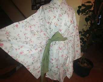 Reclaimed vintage cotton kimono
