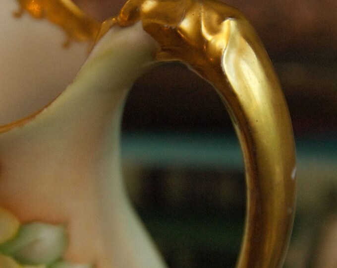 Gorgeous Antique Pouyat Limoges Heavy Gilded Pitcher