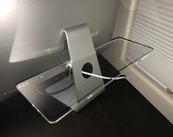 Apple iMac Desktop Computer Shelf Saves Space Mac Acrylic