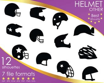 12 Silhouettes, Helmet, Head, Sport, Sports, Other, Others, dxf, eps, fcm, jpg, pdf, png, svg, Vinyl design, Silhouette, Cricut, ScanNCut