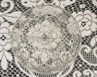 Glass - three section serving dish