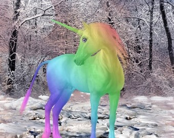 Unicorn Fabric/ fabric panel/ velvet/ sewing/ multicolored/ unicorn/ Christmas/ gifts for her/ winter/ cushion/ clothes making/ decor
