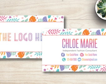 colorful flower lula business card lularoe business card