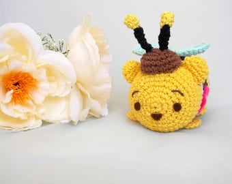 Pooh Tsum Tsum in bee costume amigurumi PATTERN-Winnie the pooh amigurumi PATTERN- Winnie the Pooh crochet doll PATTERN