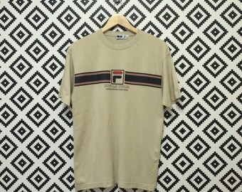 on sale!! Vintage Fila Tshirt Fila Biella Italia Active Wear Big Logo Spellout
