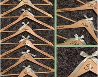 Coat Hanger Bridesmaid Role Stickers - Vinyl Transfers - Personalised - Wedding Hanger Decals - Bridesmaid - Flower Girl - DIY - Bride