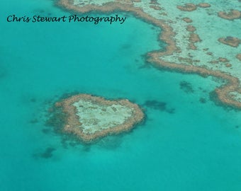 Heart Shaped Reef Whitsundays Great Barrier Reef Queensland Australia Prints & Canvas Prints