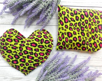 Microwave Rice Bag - Rice Heating Pad - Rice Bag Pack - Valentine for Teen Girl - Animal Print - Flax Seed Bag - Lavender Rice Bag - Hot Pad