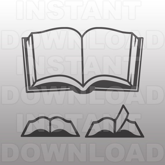 Download Open Books SVG FileLibrary Books SVGReading SVG Commercial