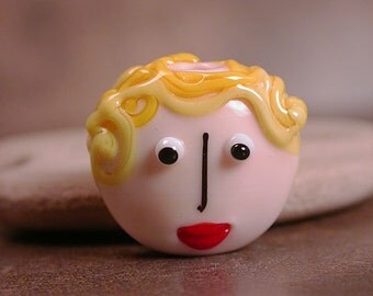 Face Bead Lampwork Glass Divine Spark Designs SRA LeTeam