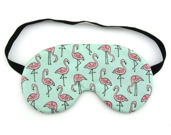 Tiny Flamingos Sleep Eye Mask, Sleeping Mask, Travel Mask, Eye Mask, Sleep Mask, Travel Gift
