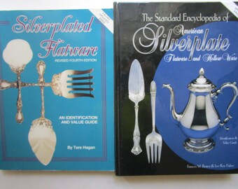 2- Silverplate Flatware Hollow Ware Encyclopedia Identification Value Books