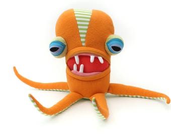 Squid Sea Creature "Zelda" Plush Monster Fiber Art