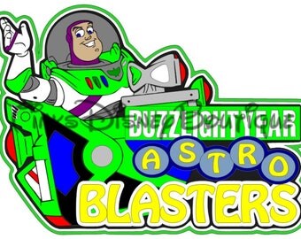 Buzz Lightyear Disney SVG Astro Blasters Title Scrapbook Vacation Disney World Cricut Silhouette Print then Cut