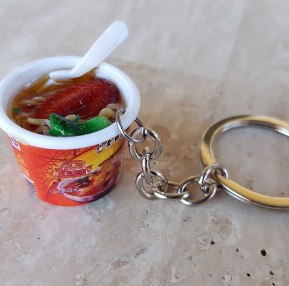 Ramen Noodle Bowl Keychain Food Keychain Backpack Charm
