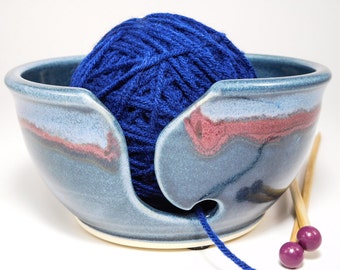 Crochet Yarn Bowl - Knitting Yarn Bowl - Pottery Knitting - Ceramic Knitting - Crochet Bowl - Yarn Holder - Pottery Yarn Bowl - In Stock