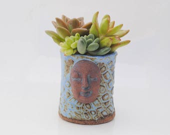 ceramic planter pot tiny garden buddha head planter