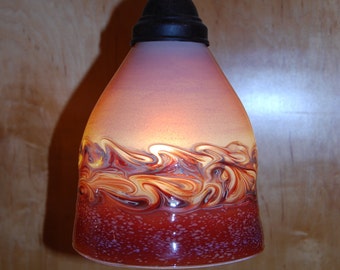 Sunset inspired handblown pendant light.