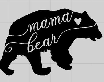 Mama bear car decal | Etsy