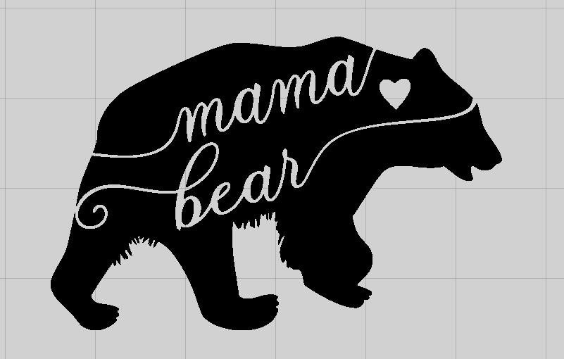 Mama Bear Vinyl Decal Laptop Decal Bear Decal Window