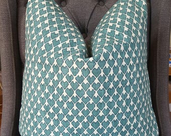 Teal Pillow Cover, Throw Pillow, Decorative Pillow, Designer Pillow, Toss Pillow, Geometric Pillow, Home Welcome, Home Furnishing