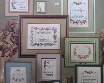 Friendship hath no Seasons/Counted Cross Stitch Patterns by Leisure Arts/1984/ Samplers/Wall Hangings