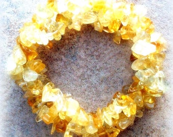 NATURAL BEAUTY ll - Beautiful citrine bracelet, stone stretch bracelet, beaded, stone, crystal bracelet