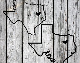SVG, PNG Cut File, Texas Home Sweet Home, Silhouette Cut File, Cricut Cut File, Heart, State, Lone Star State
