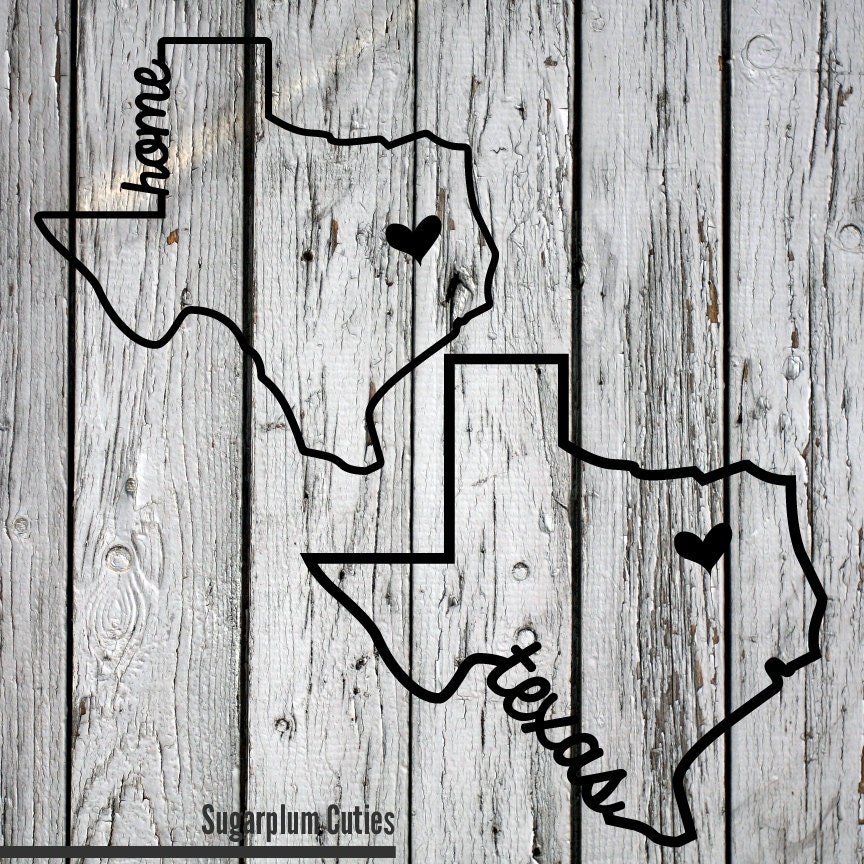 Download SVG PNG Cut File Texas Home Sweet Home Silhouette Cut File