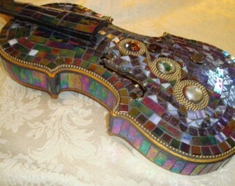 MOSAIC VIOLIN, Cobalt Blue, Iridescent Black, Purple