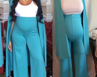 Maternity pants suit/ maternity cape/blazer /maternity wear/ babyshower/ photo prop / maternity pants set