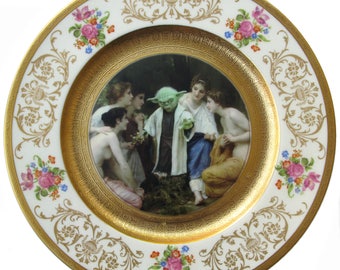 Yoda and the Nymphs Portrait Plate 10.75"