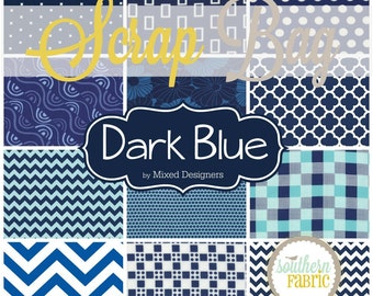 Dark Navy Blue - Scrap Bag Scraps-- Scrap Bag Quilt Fabric