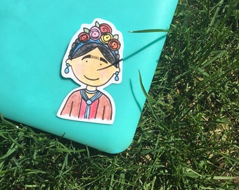 Frida Kahlo Laptop Sticker - Feminist Sticker - Notebook Sticker - Laptop Decal - Vinyl Sticker - Vinyl Decal - Planner Sticker - Art Decal