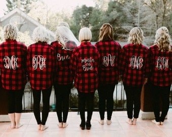 Bridal Party Flannel Shirt - Bride/Wedding/Bridal party