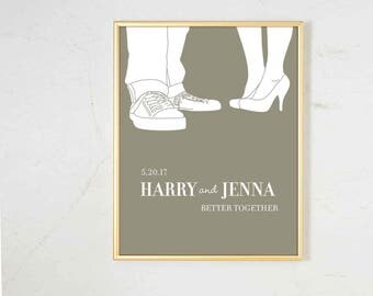 Personalized Wedding Gifts for Couple, gift for husband, personalized portrait, unique wedding gift, gift for boyfriend, gift for bride