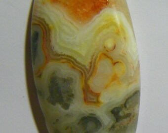 Glod -Gray Crazy Lace Agate Designer Cabochon (G-069)