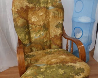 Nursery Glider Rocker SlipCover -Earthtone Brown Trees Covers for your cushions