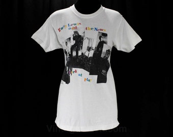 Size 8 Rock T-Shirt - Huey Lewis & The News - Hard At Play Tour - Dated 1991 - 90s Band T Shirt - Top 40 Retro 90's Theme Party - 47425