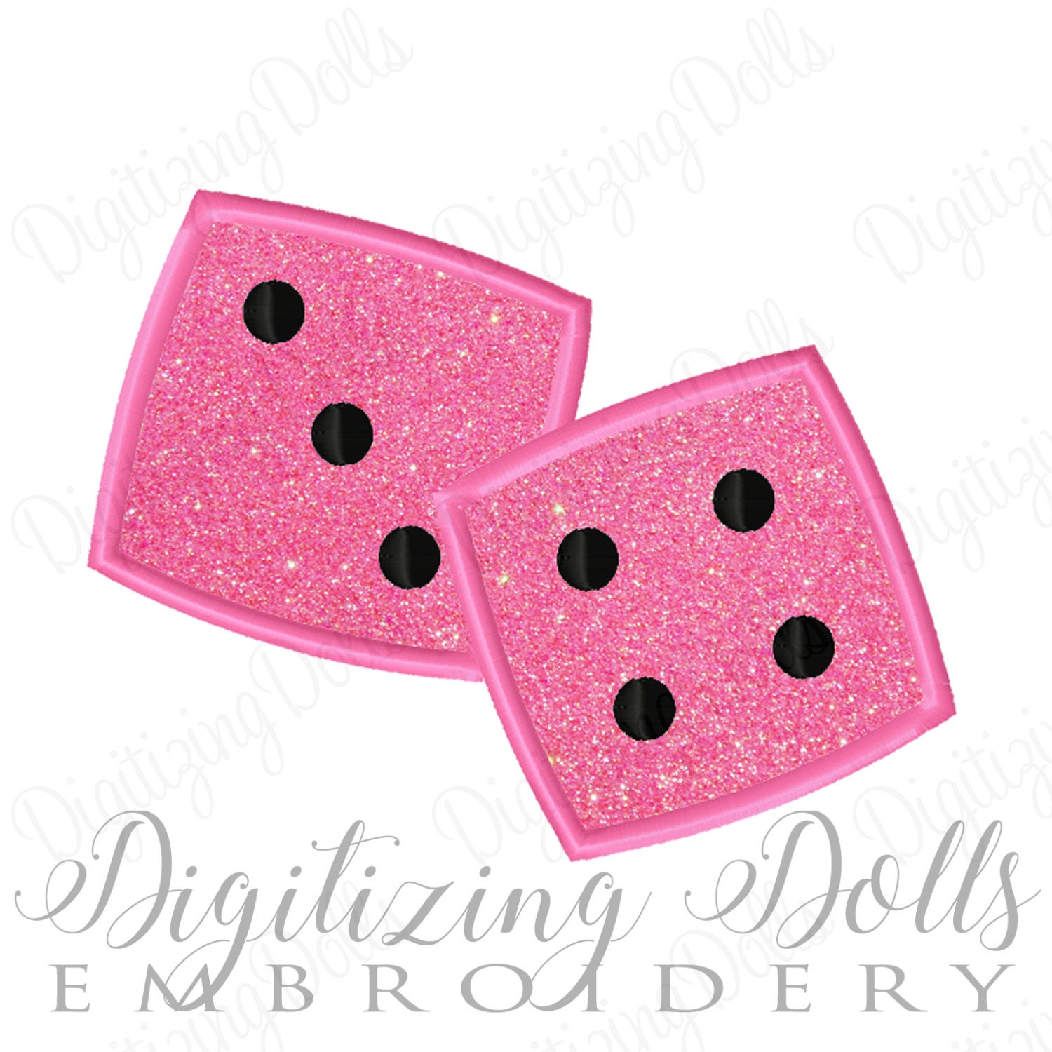 Dice Applique Machine Embroidery Design 4x4 5x7 6x10 bunco